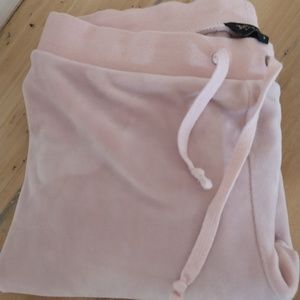 Juicy Couture "Black Label" Blush Velour Joggers XS